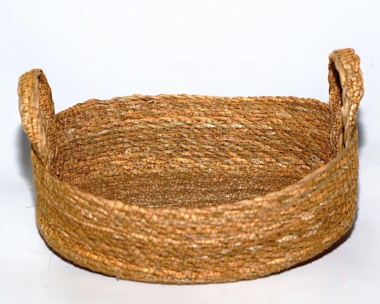 Standard Quality Natural Friendly Round Sea Grass Basket Customized Moq