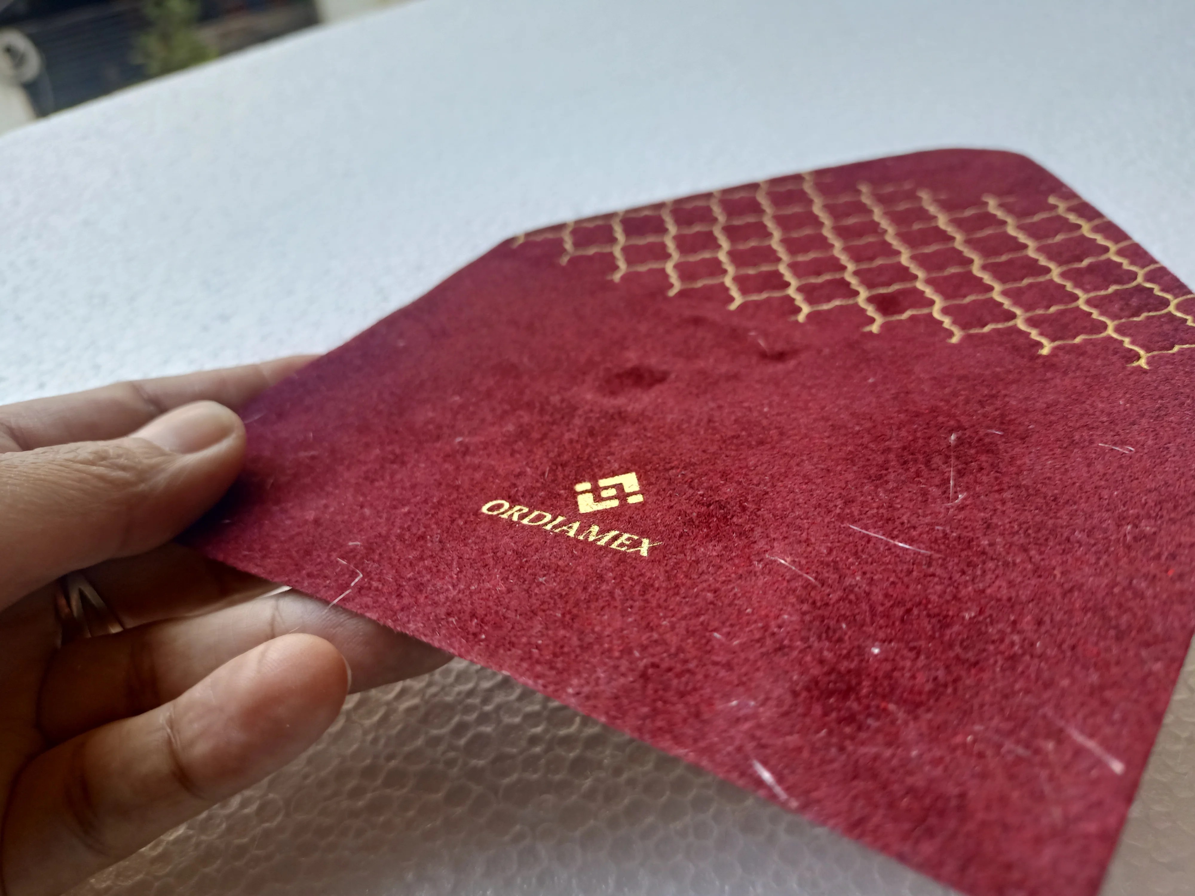 Custom Made Velvet Flock Paper Envelopes With Foil Stamping Suitable