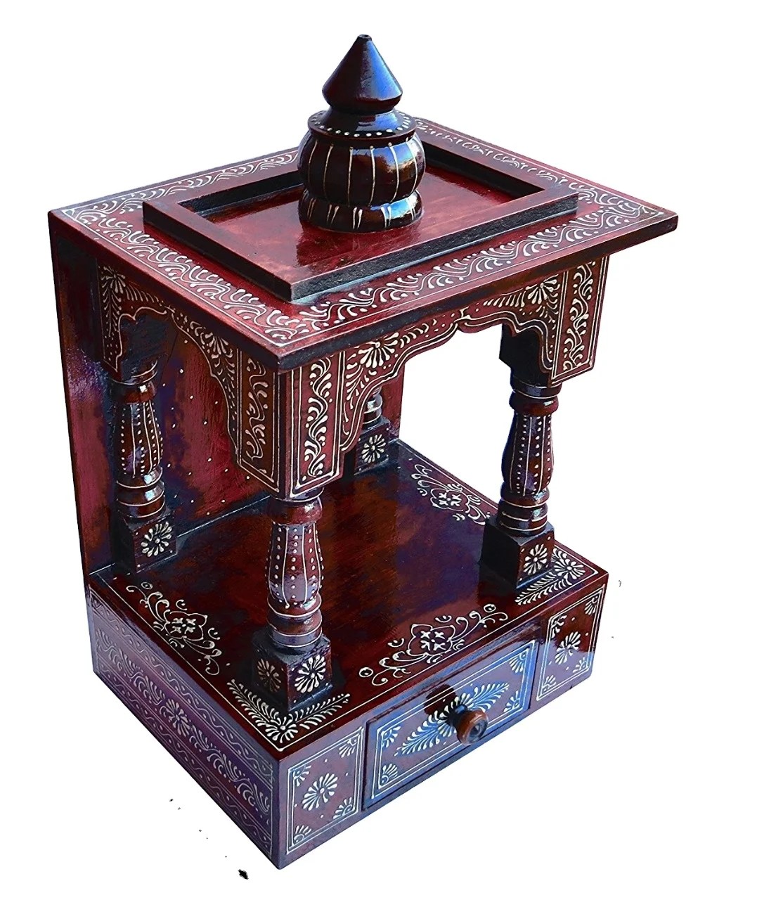Ethnic Design Handcrafted Wooden Temple/mandir/pooja Stand Decoration