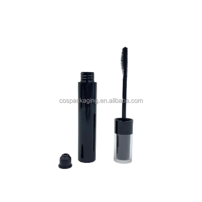 6ml Mascara Tubes Packaging Black Round Messy Hair Cleaning Vials