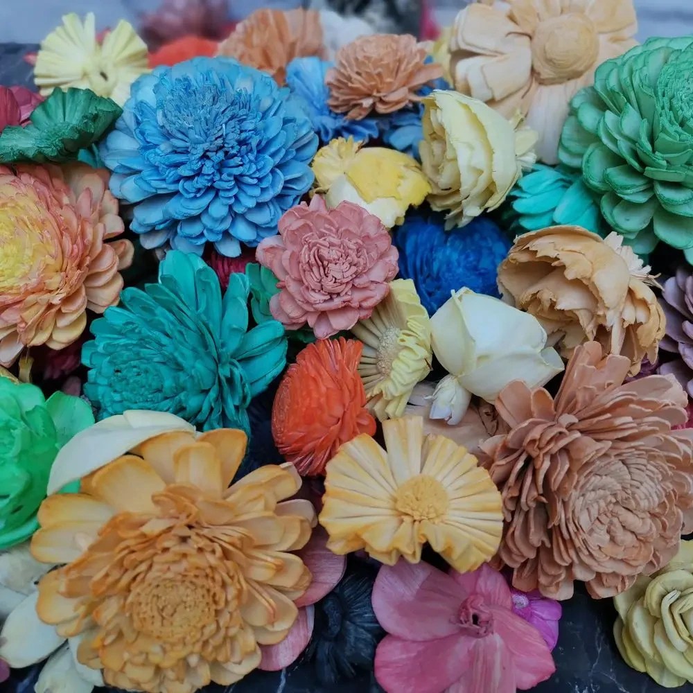 Sola Wood Flower Assortment,Artificial Flower Sola For Diy Crafters