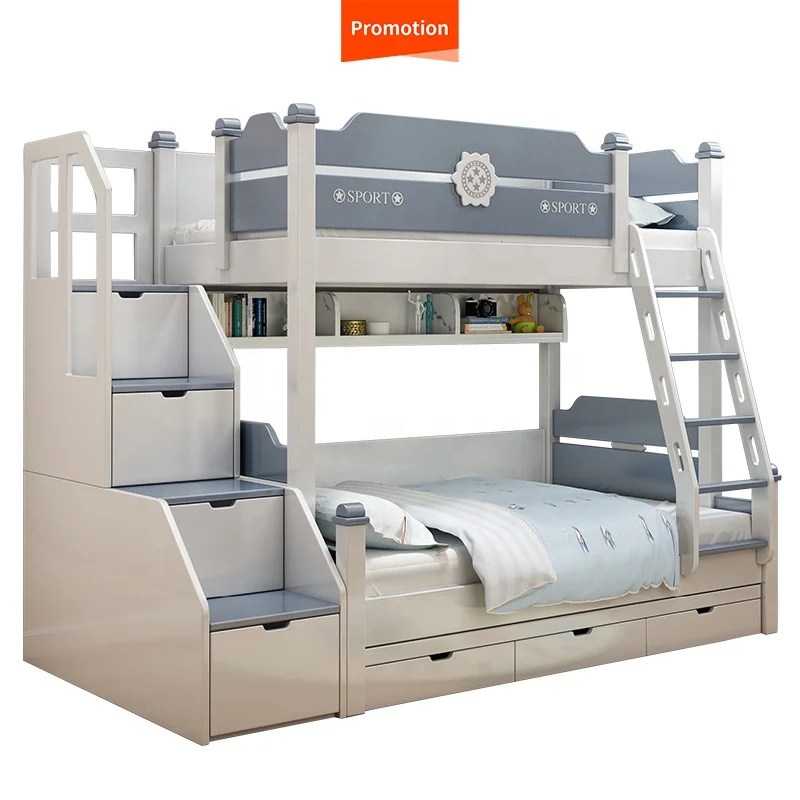 Bunk Bed Sets For Sale Factory Price And Fashion Design Solid Wooden Kids Children Bunk Bed 3