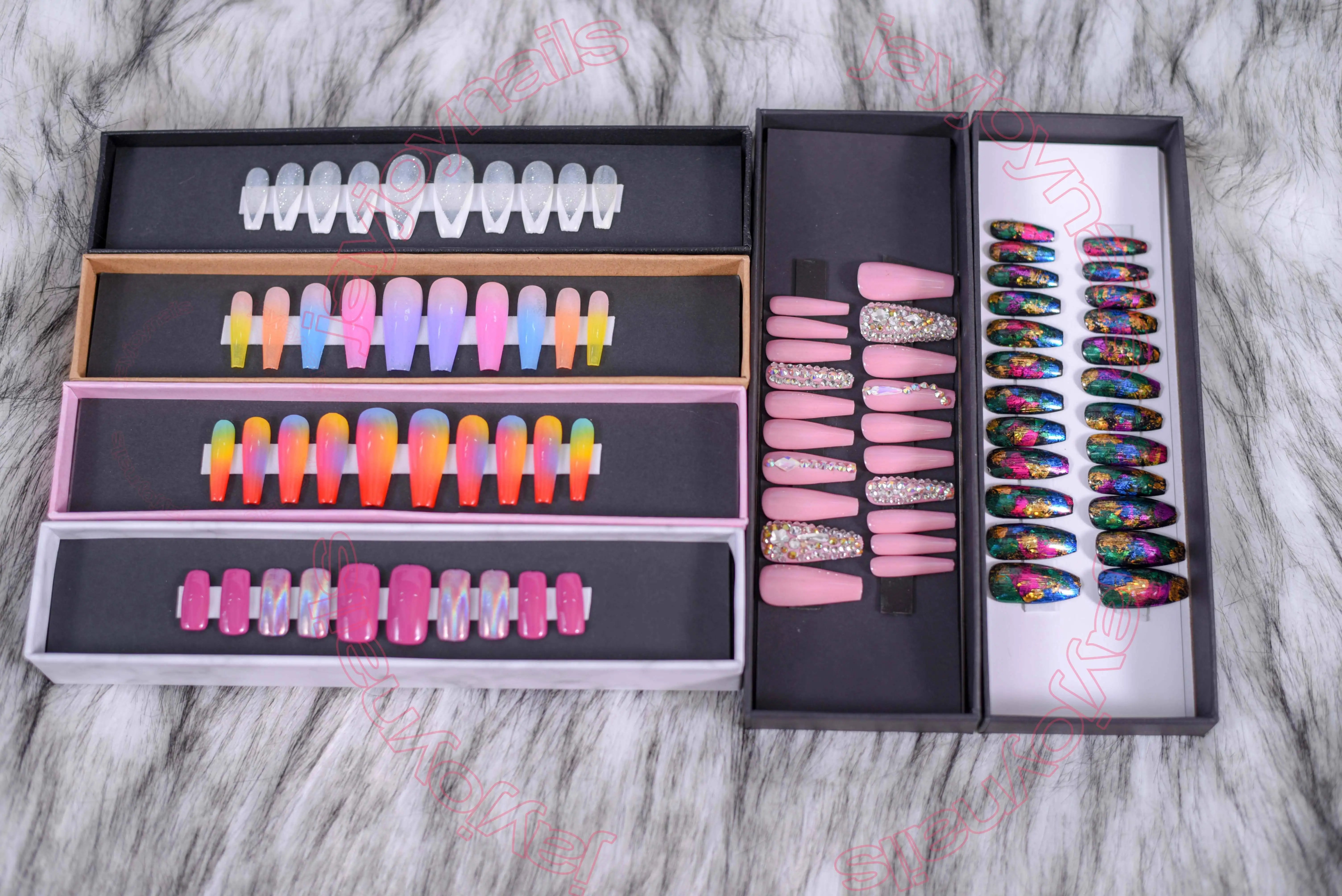 Custom Private Label Press On Nail Box Nail Packaging Eyelashes