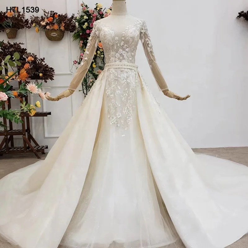 Großhandel brautkleid meerjungfrau abnehmbarer rock Kaufen Sie die