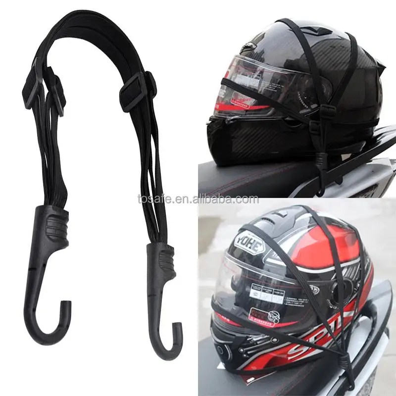 Motorcycle Helmet Universal Strength Retractable Elastic Rope With Two