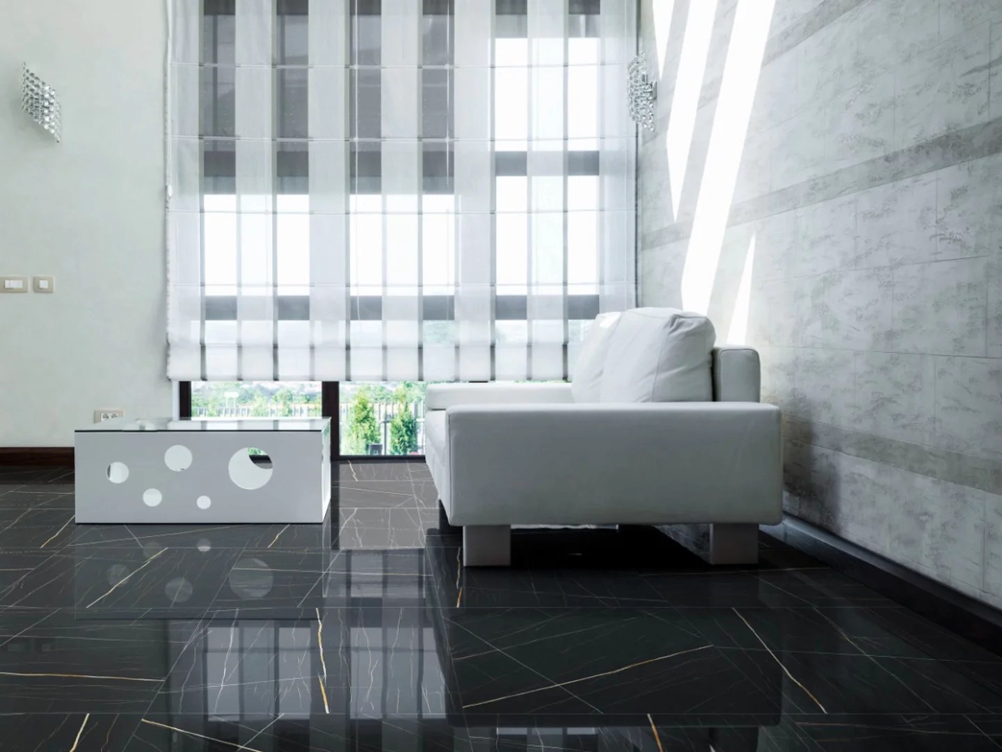 Super Black Marble Tile Design Glazed Polished Ceramic Tile Flooring