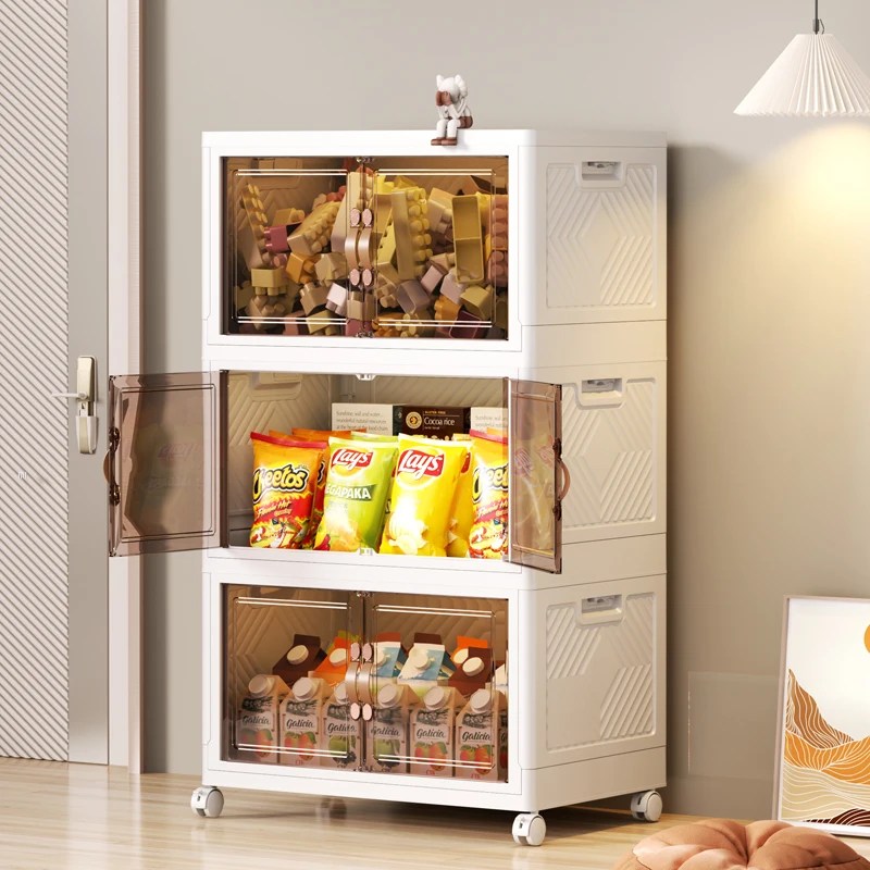 Folding Food Storage Living Room Clear Plastic Folding Storage