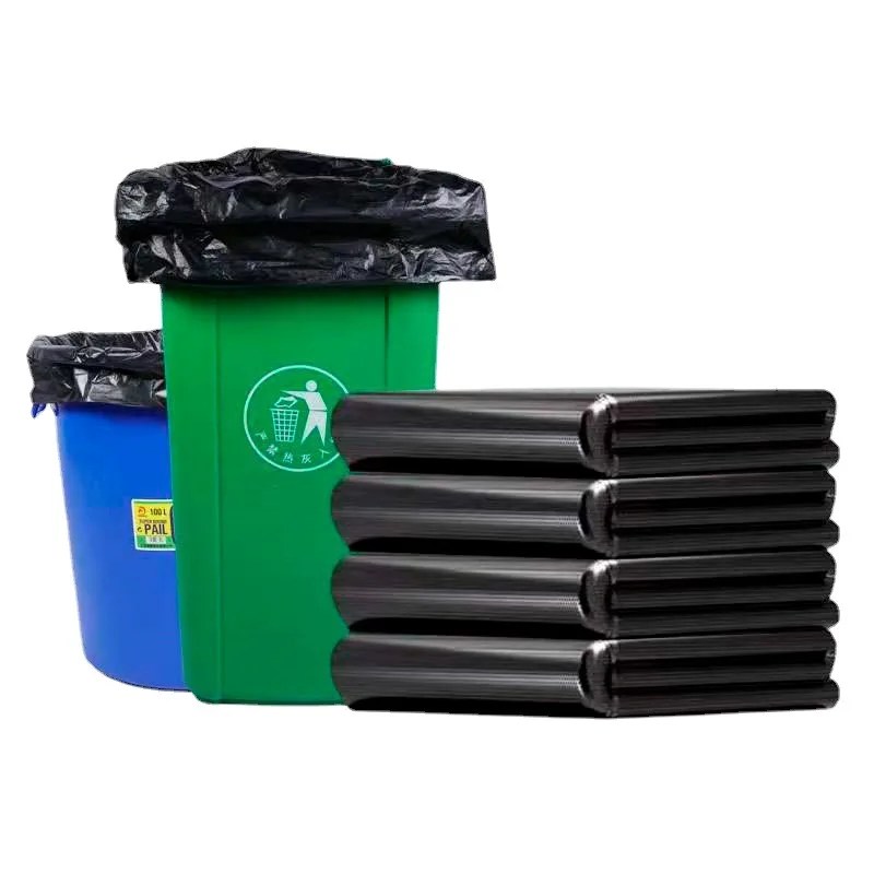 Industrial Trash Bags,Heavy Duty Black Garbage Bags,For Outdoor Trash