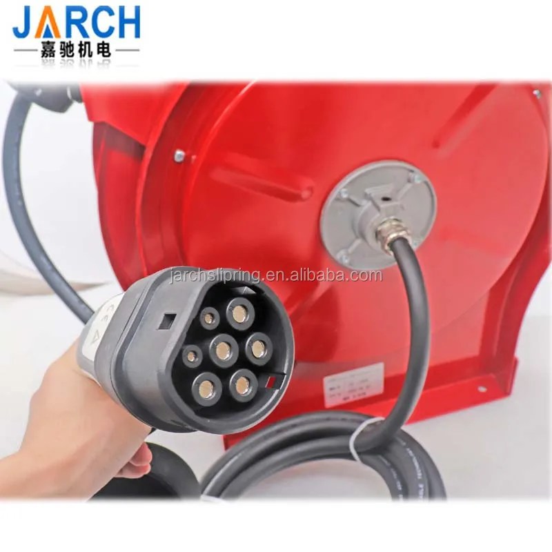 Electric Car Cord Hose Reel Retractable Ev Cable Reel For Electric