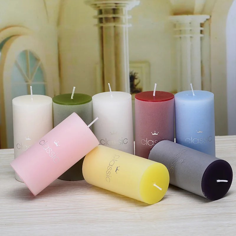 Classic Colorful Pillar Scented Candles Soy Wax Candle Gift Set