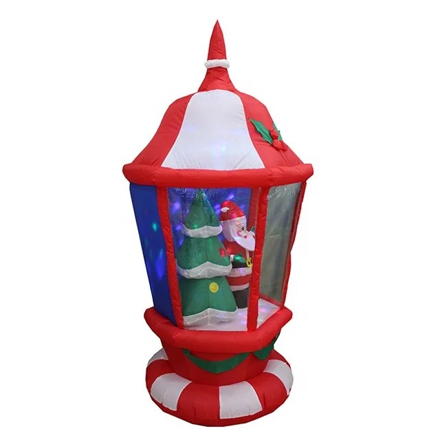 180cm Santa And Christmas Tree In Lantern With Twinkle Lights Led