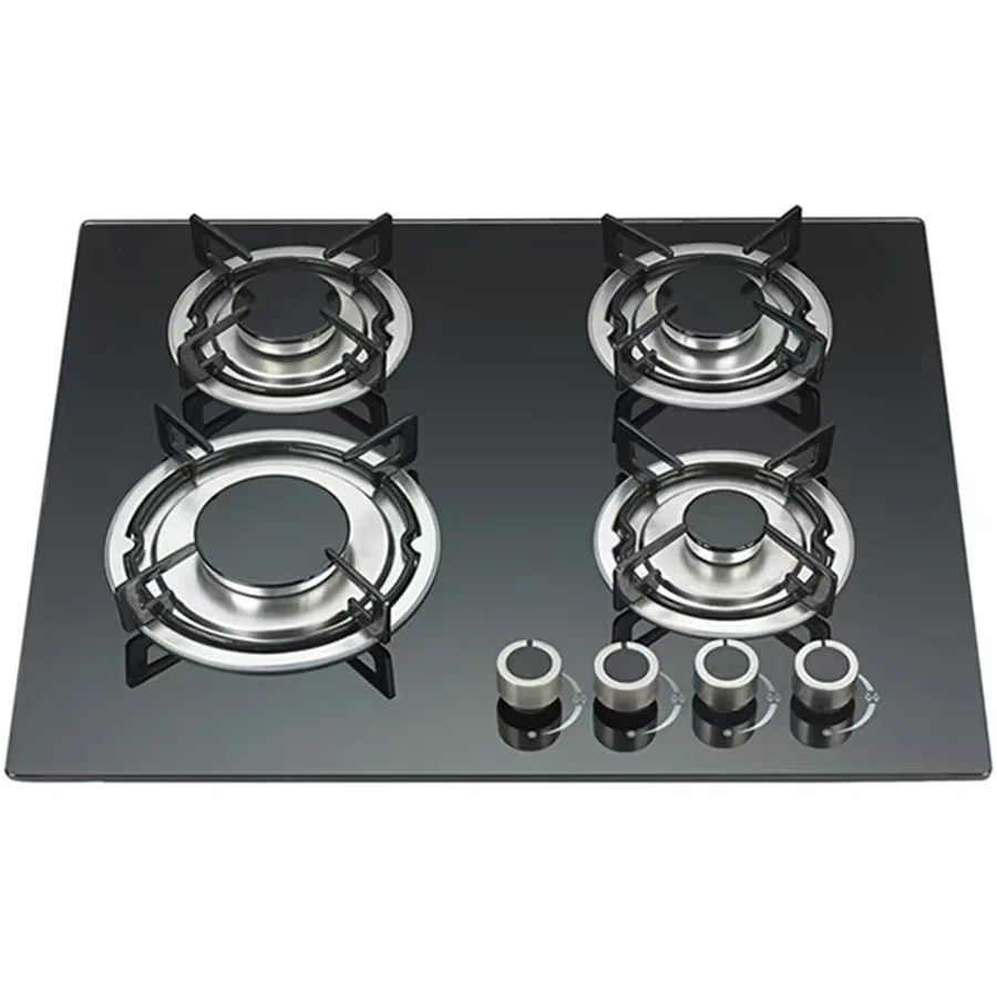 Builtin 60cm 4 Burners Gas Stove/cooking Gas Cooktop/tempered Glass