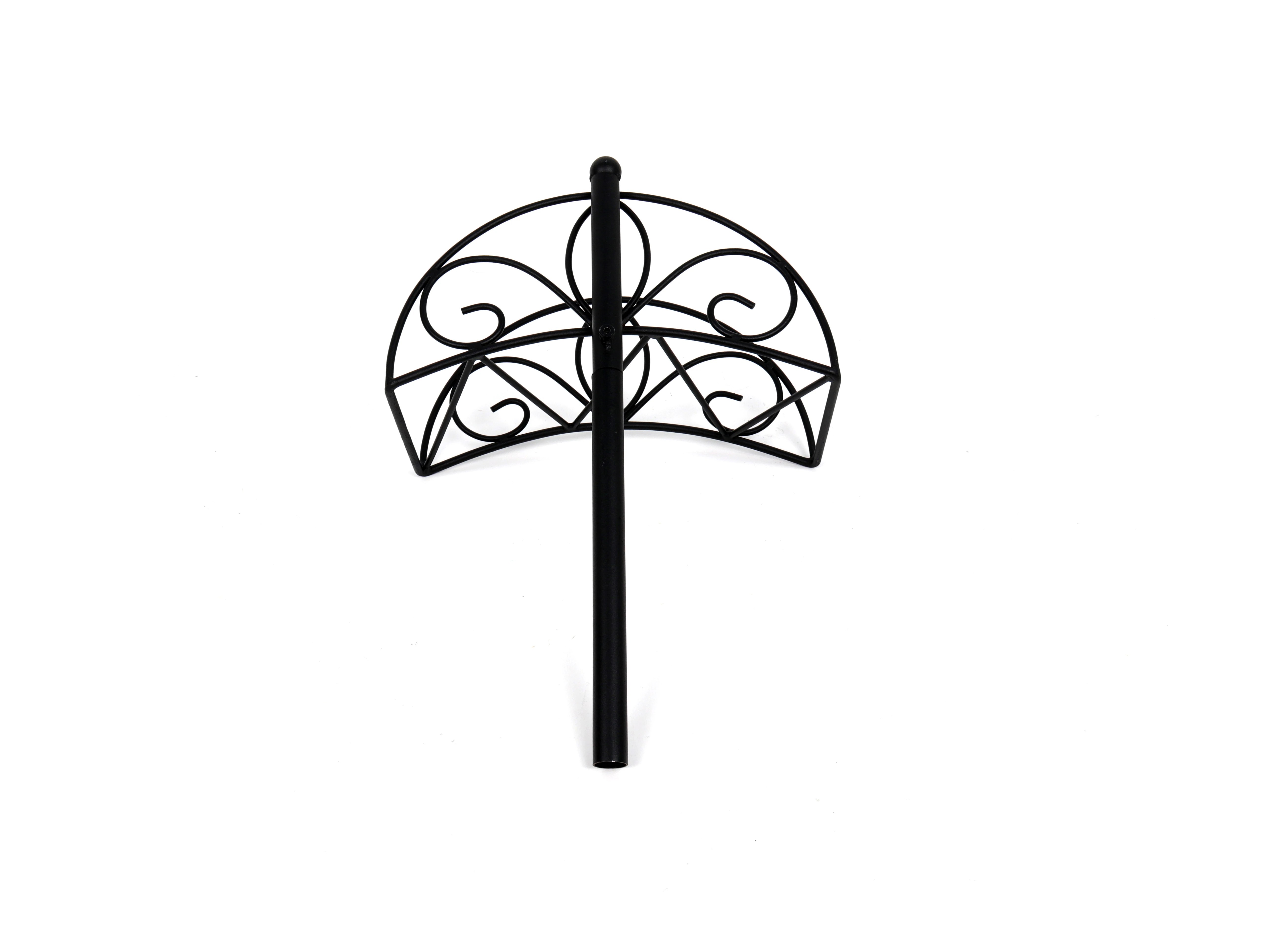 Black Garden Hose Holder Hanger Detachable Metal Sturdy Water Hose