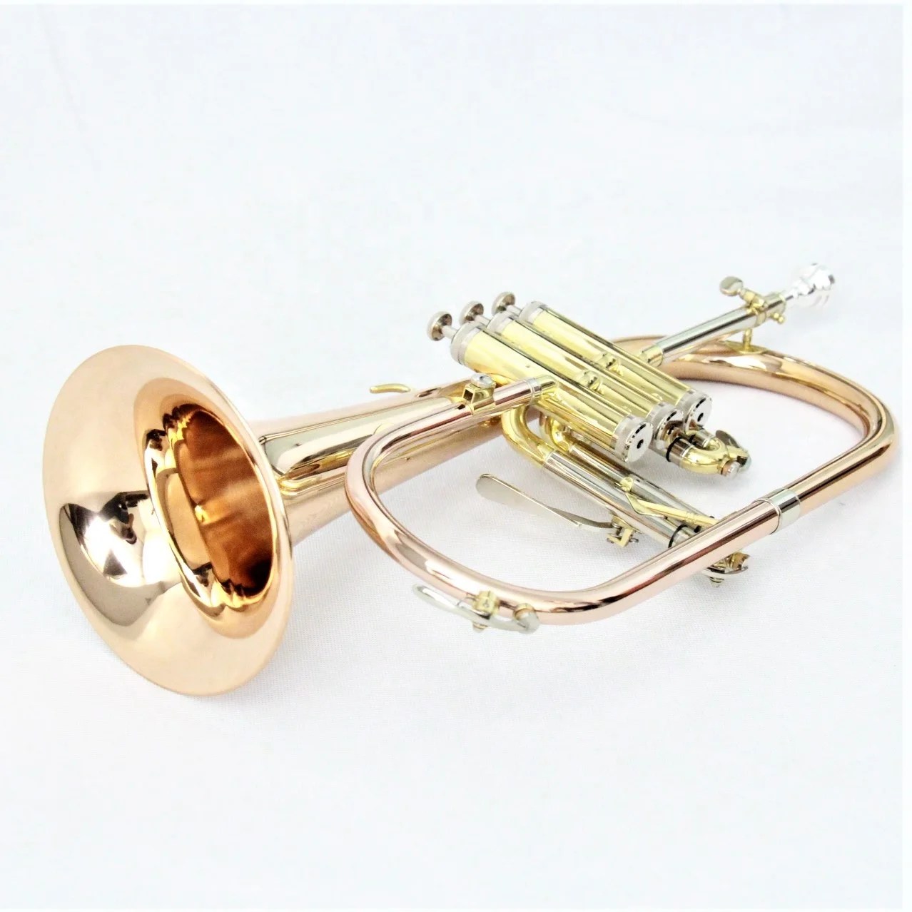 Top Quality High End Rose Brass Bass Flugel Horn With Cupronickel Side