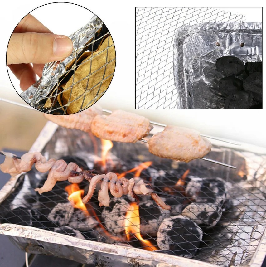 Convenience Camping Bbq Disposable Aluminium Foil Bbq Grill Pan Buy