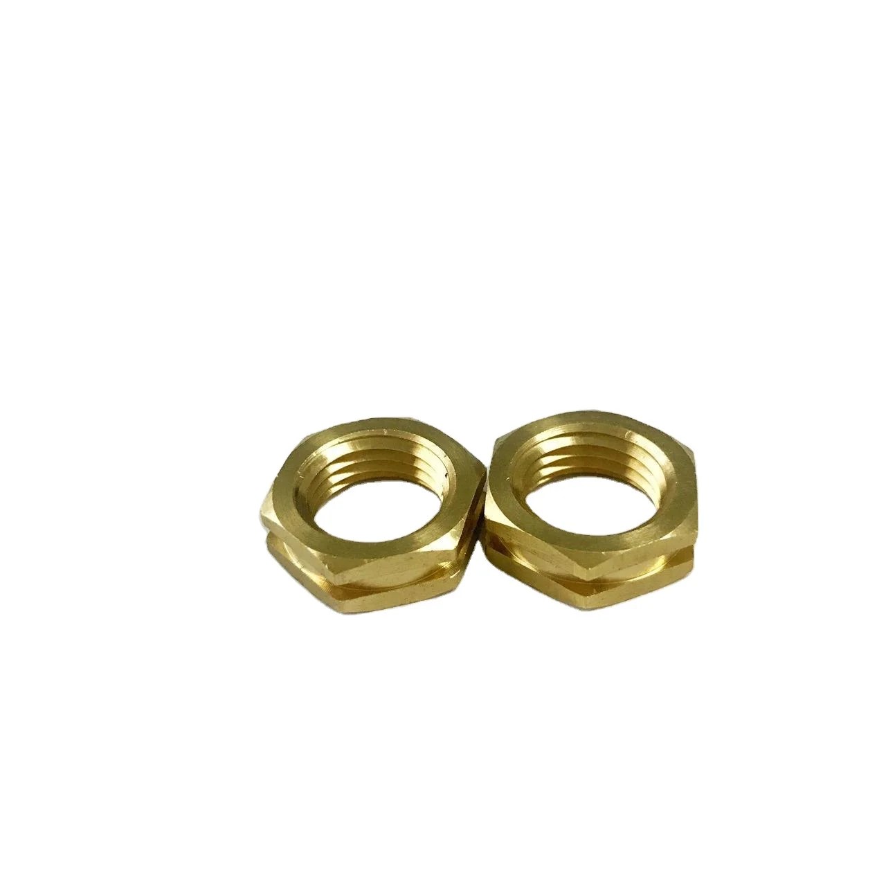 Din4392 M4 Hexagon Thin Brass Nut With Chamfer H62 Finish Polished