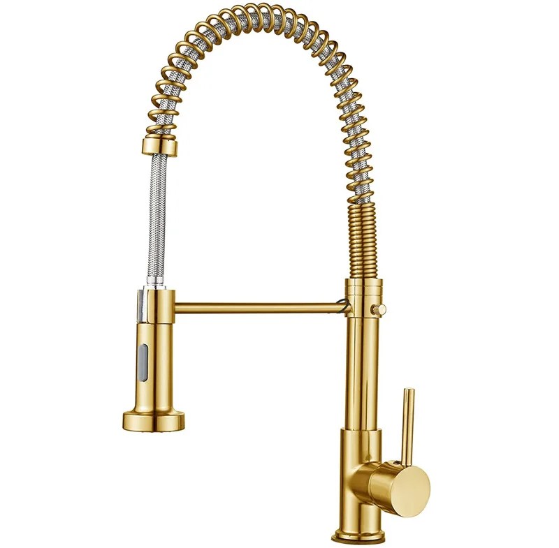 Modern Pull Out Brass Mixer Sink Faucet Stainless Steel Black Spring Kitchen Faucet Buy