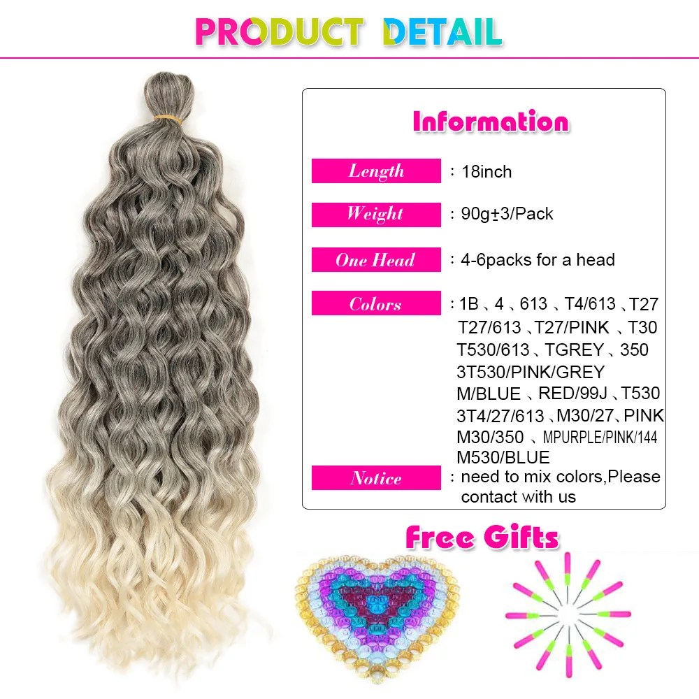 Synthetic Goddess Locs Crochet Braids Hair Extension 18inch Prelooped