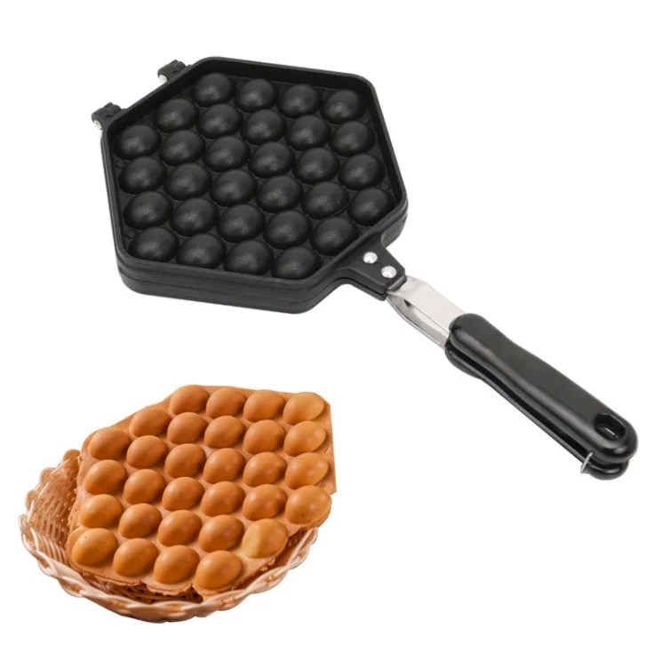 Bubble Waffle Maker,Aluminum Alloy Nonstick Hong Kong Egg Waffler