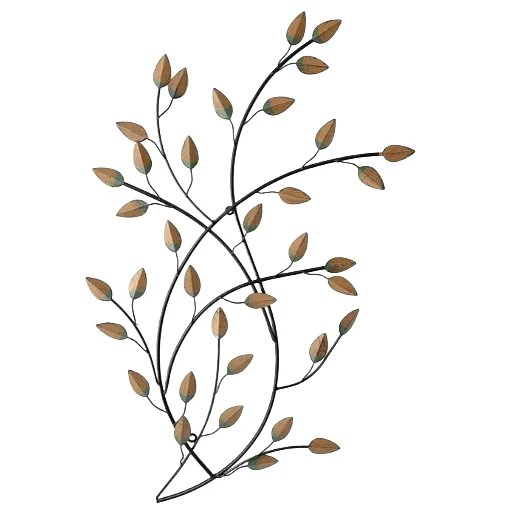 White Metallic Wrought Iron Flower Wall Art Creative Home Decor Metal