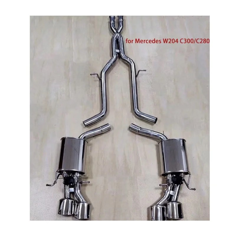 Racing Car Parts Pipes Exhaust System Downpipe Muffler For Mercedes Benz C200 W204 W205 C300