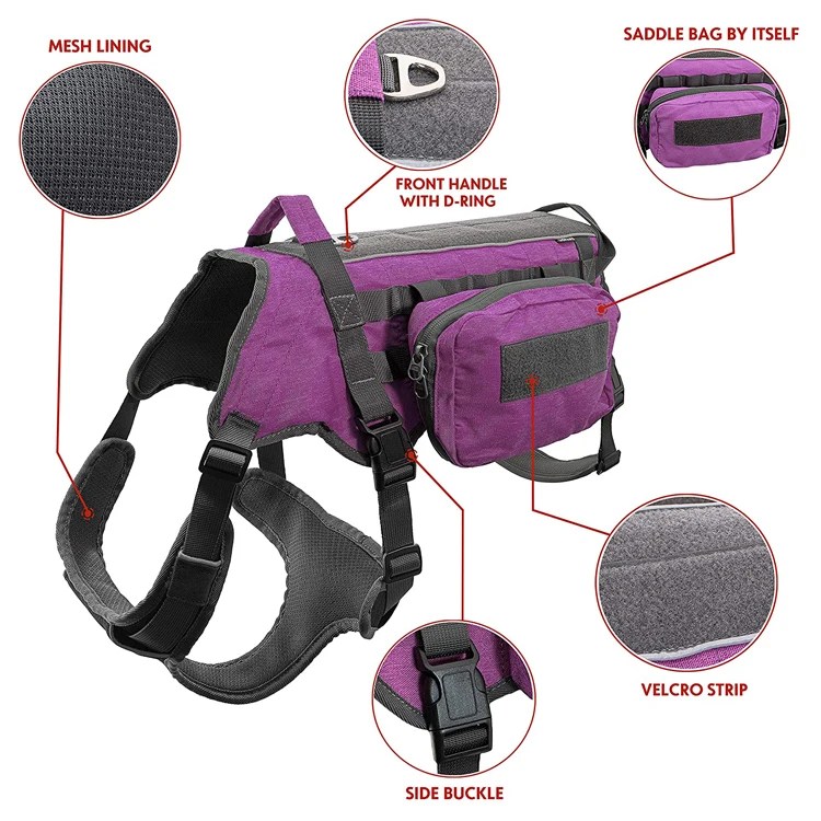 K9 Working Dog Vest Easy Control No Pulling Reflective Tactical Dog Harness Vest With Dog