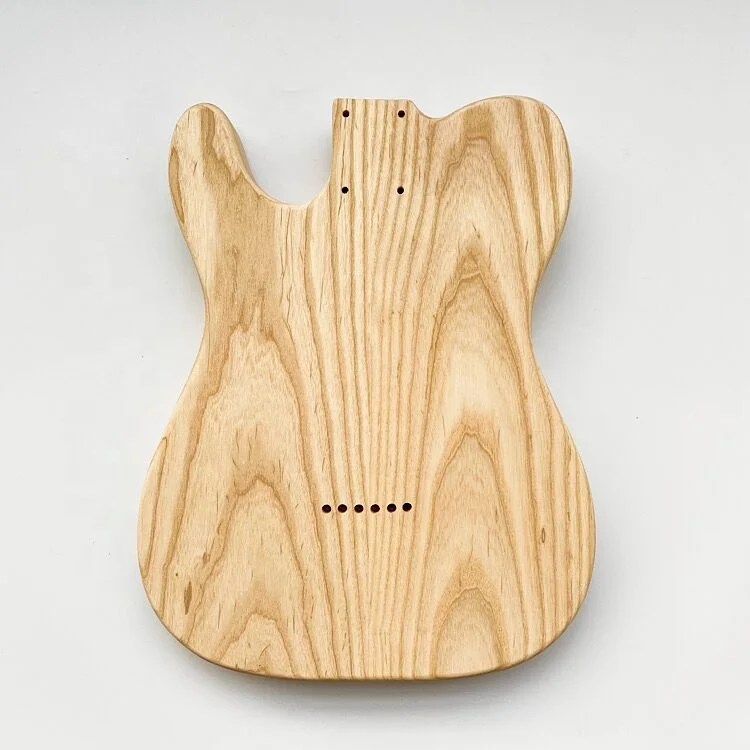 Custom Ash Solid Wood Unfinished Electric Guitar Body Replacement