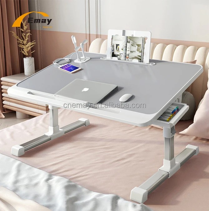 Folding Height Adjustable Tilting Bed Small Table Tray Home Study