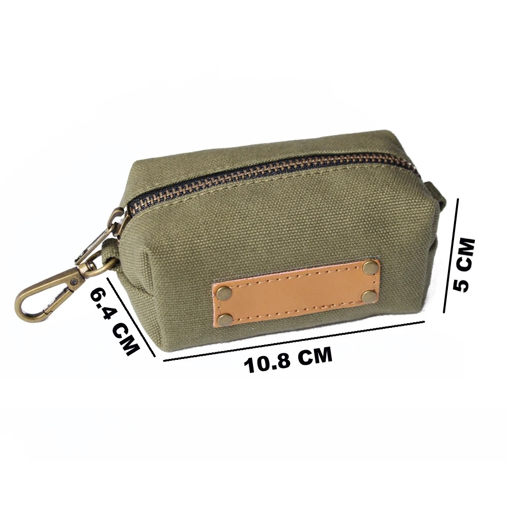 Oem Custom Logo Canvas Dog Poop Bag Dispenser Holder Private Label