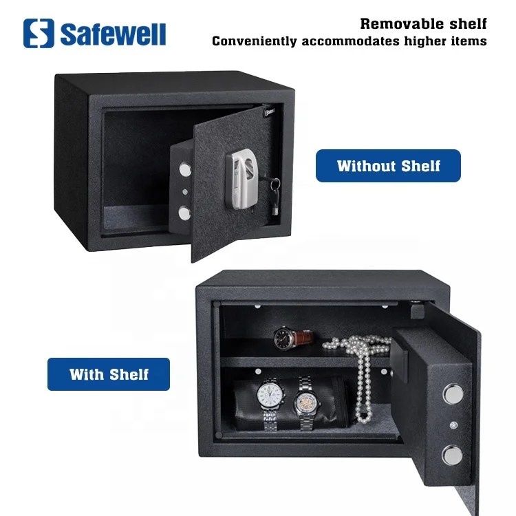 Safewell 25fpj Cold Rolled Steel Fingerprint Money Safes Box For Office