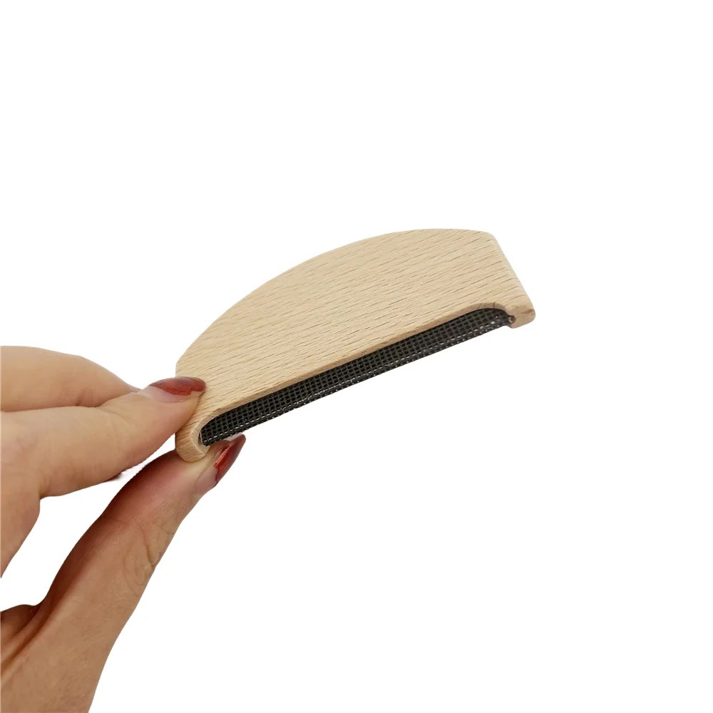 Custom Logo Wood Cashmere Sweater Wool Comb Portable Wool Pilling