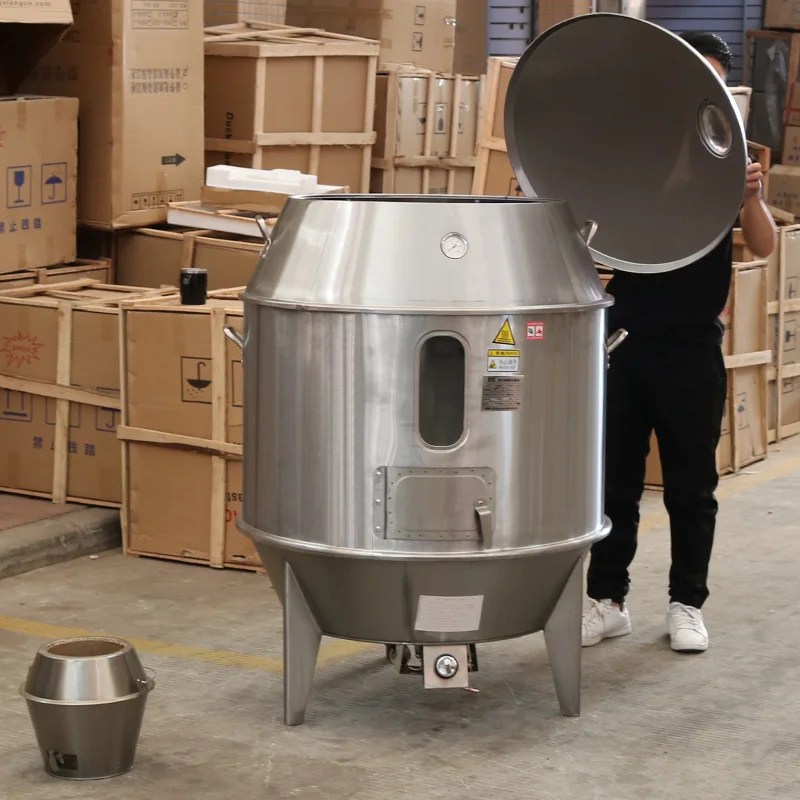 80/90/100cm Chinese Peking Duck Roast Gas Oven Double Stainless Steel