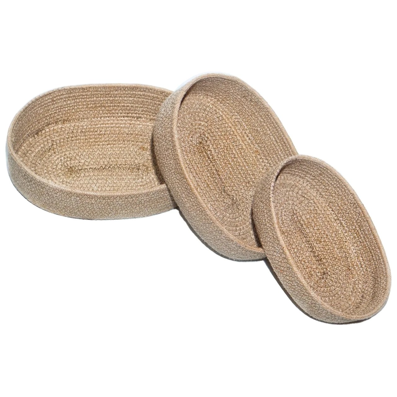 Bangladesh Supplier Different Design Large Small Round Jute Basket Ecofriendly Storage Jute