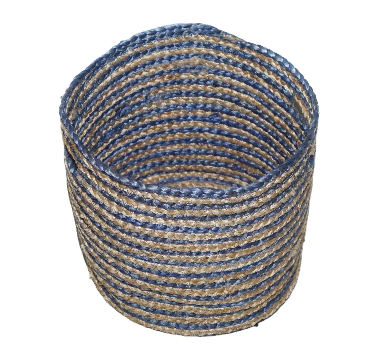 Natural Cotton And Jute Basket Oem Decorative Metal Storage Cute Jute