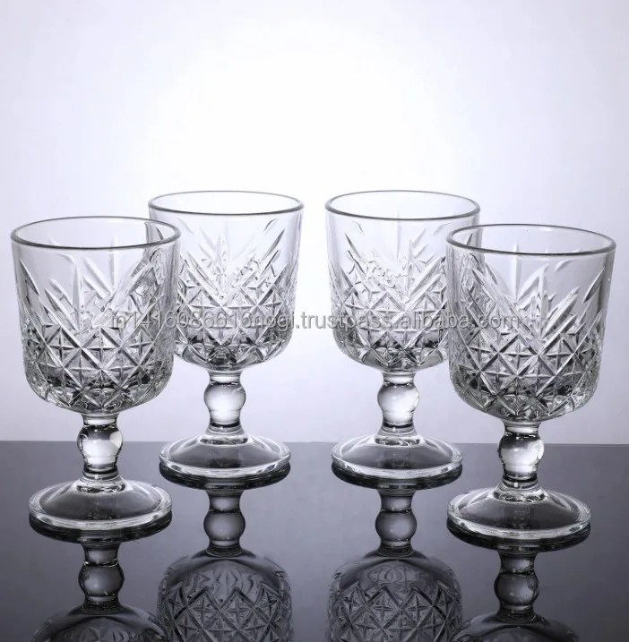 Wholesale Transparent Vintage Goblet Wine Glass Red Wine Goblets
