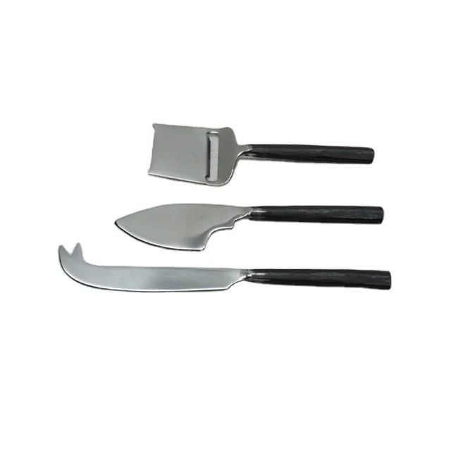 Stainless Steel With Black Painted Handle Cheese Knives Set Kitchen