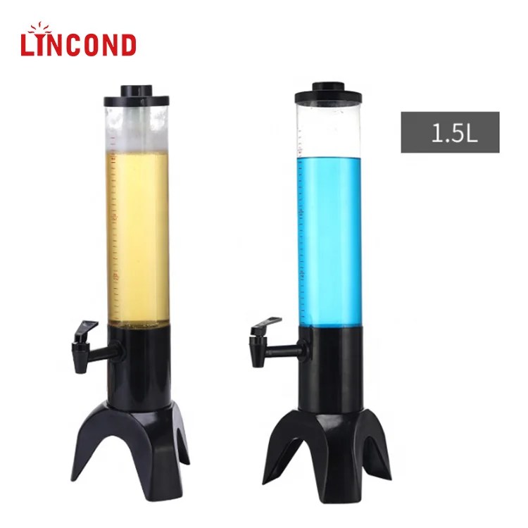 Lincond Custom Colorful Shinning Lights Wine Juice Beer Tower Plastic