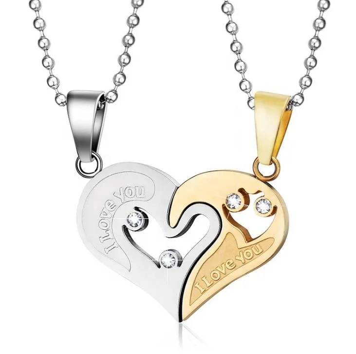 Grossiste collier moitié de coeurAcheter les meilleurs