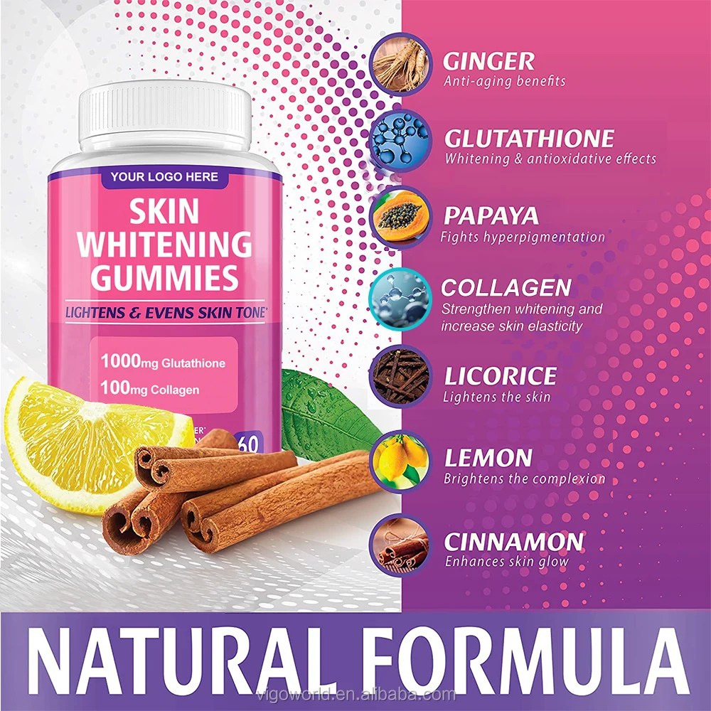 Advanced Healthy Gsh Skin Whitening Lglutathione Gummies