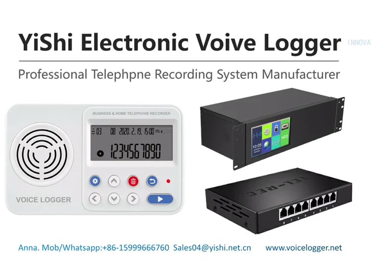 Two Ports Telephone Recorder Mini Voice Recorder Standalone Support