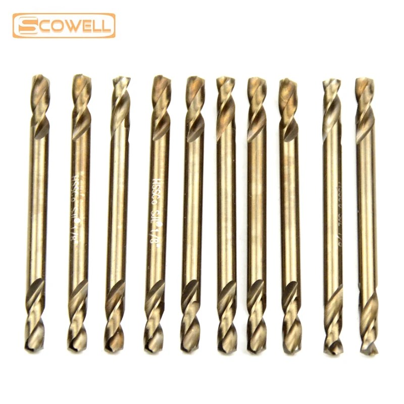 100pcs / Lot Hss Double Ended Drill Bits For Metal Wood Hole Spiral