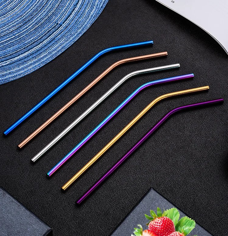 Portable Folding Foldable Drinking Collapsible Reusable Metal Straw