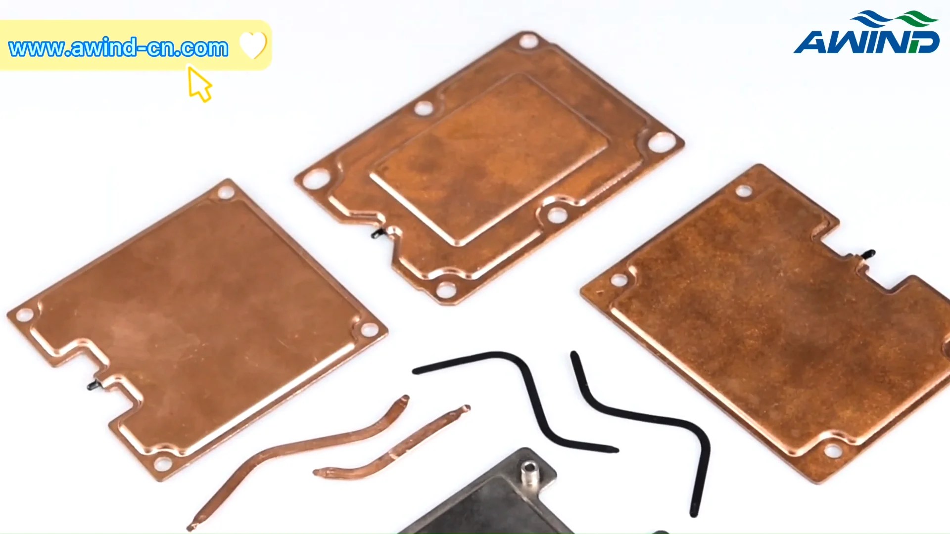 High Power U Shape Aluminum Heat Sink With Soldering Copper Tube Cu