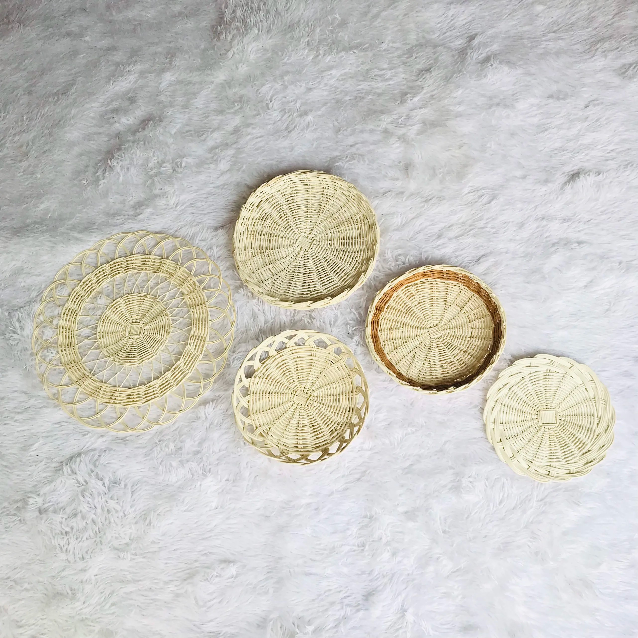 Diy Vintage Wicker Wall Decoration Basket/kids Room Decoration Kid Bed