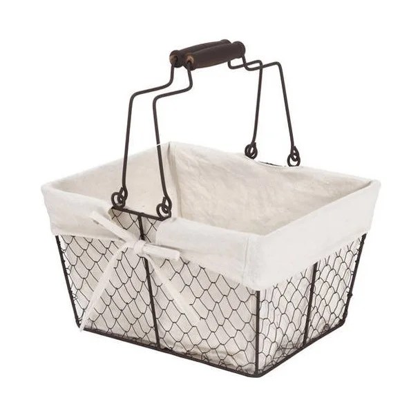 Set Of 3 Better Homes And Garden Small Chicken Wire Basket Wooden