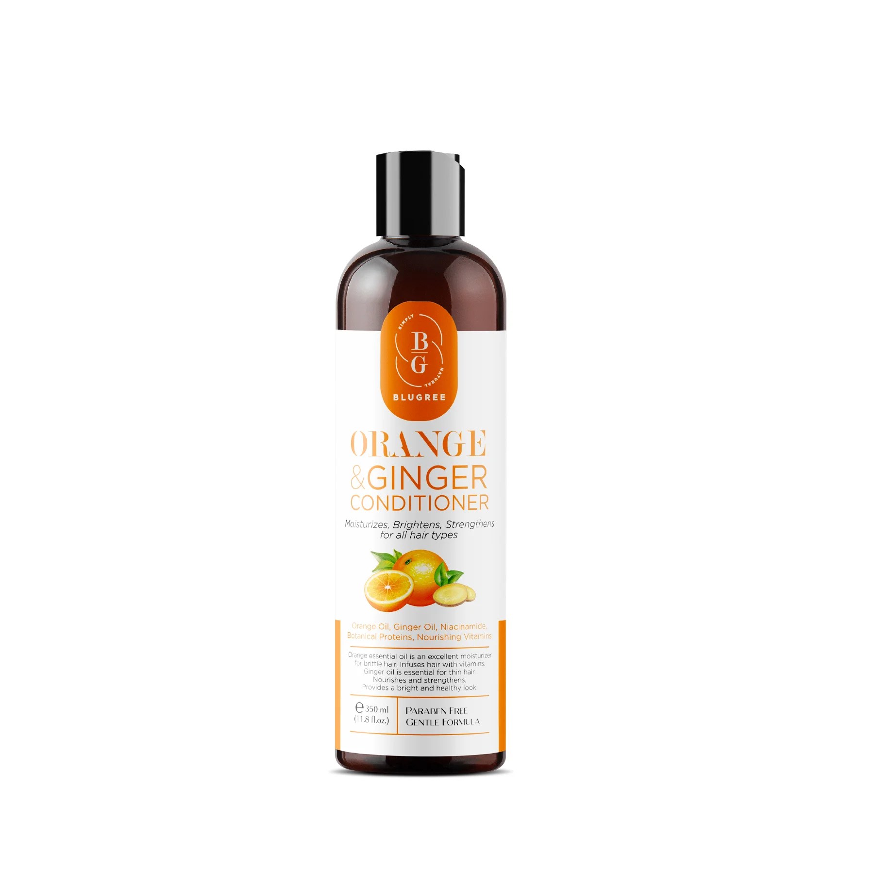 Orange & Ginger Hair Conditioner Moisturizes Brightens Strengthens For