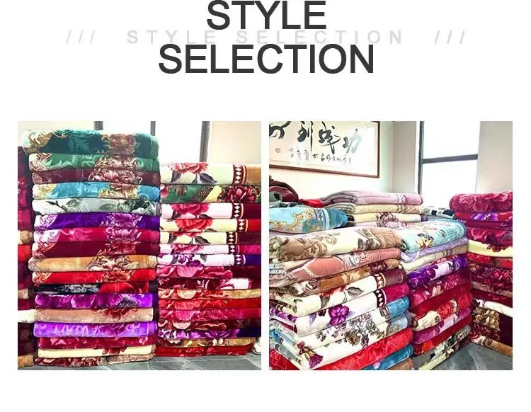 Customized Soft Cheap Fleece Raschel Blankets In Bulk Warm Thick Plush