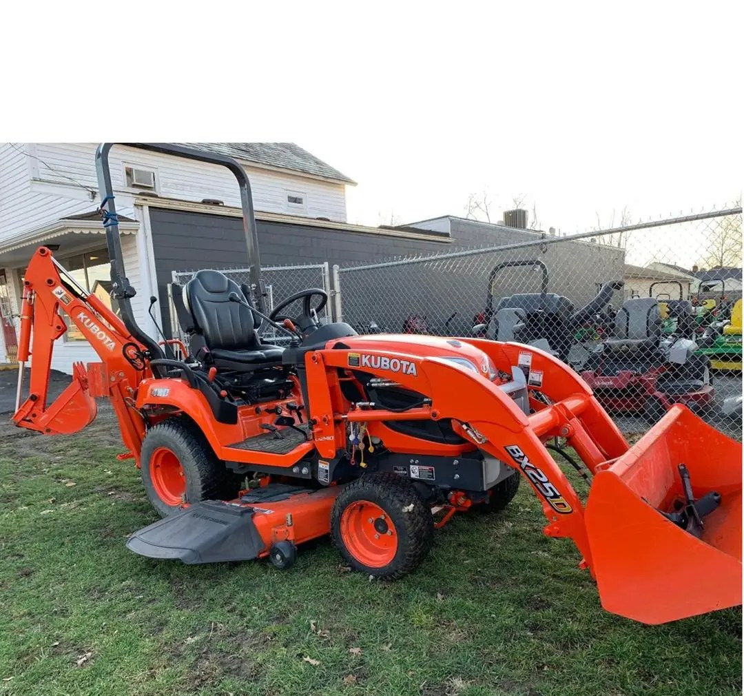 25hp Kubota Tractor Model With Front Loader And Backhoe Implements