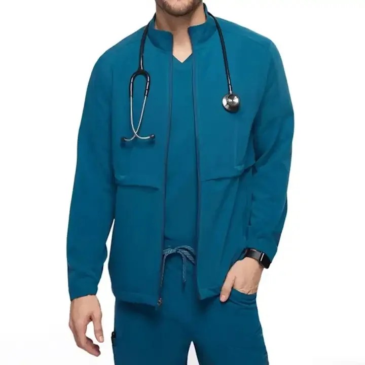 Latest Designs High Quality Hospital Uniform Lab Jacket Fully