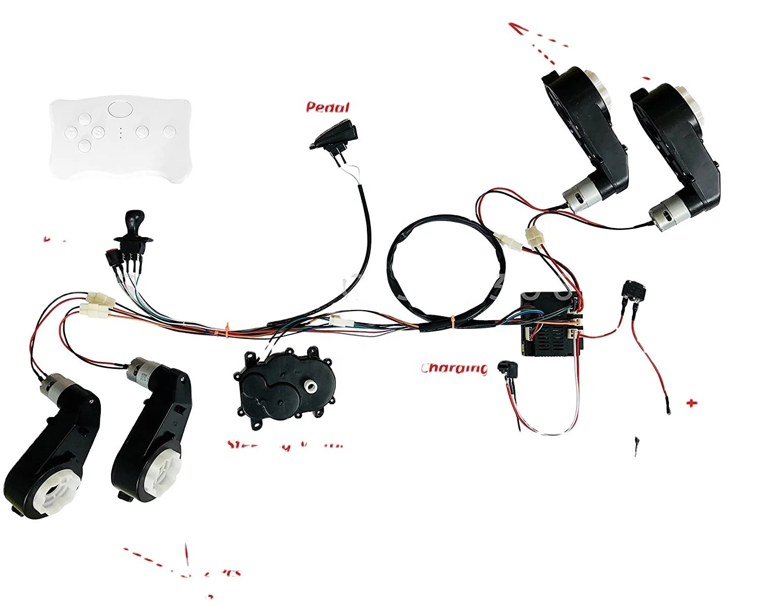 Kids Wheels 12V Diy Harness Transform Remote Control Circuit Board Wires Switch, 4Wd Electric Ride On Ride On Car Circuit